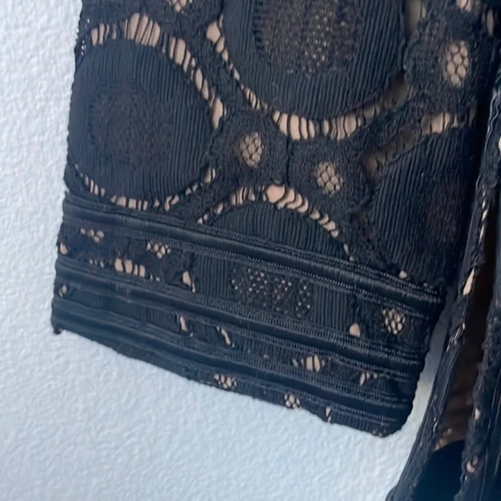 Tory Burch top size 2 Top Black lace unique top